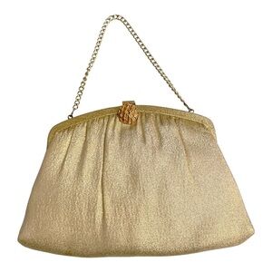 Vintage HL USA Gold Clutch Handbag